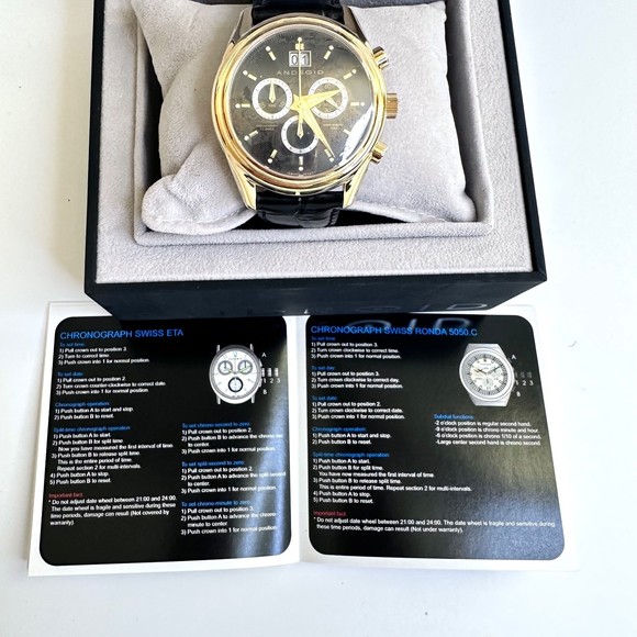 NOS ANDROID Chronograph 100M Stainless Steel Watch AD304 - Picture 7 of 11